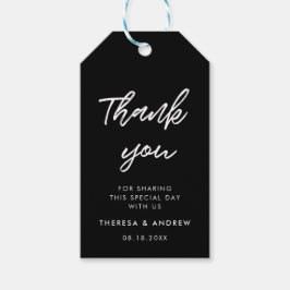 モダンタイポグラフィ結婚式の引き出物 ギフトタグ