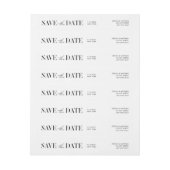 モダンタイポグラフィ結婚式の日付の保存 ラップアラウンドラベル (シート)