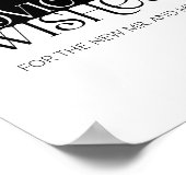 モダンタイポグラフィ蝶アドバイスとウィッシュ ポスター (角)