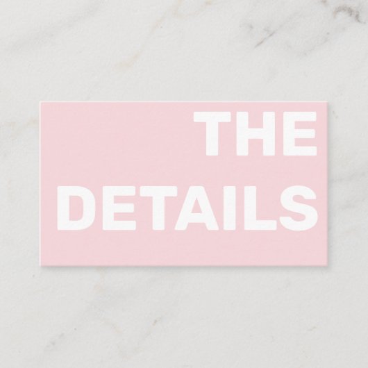 モダンタイポグラフィ詳細エンクロージャカード エンクロージャーカード (正面)