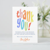 モダンタイポグラフィ誕生日 サンキューカード (スタンド正面)