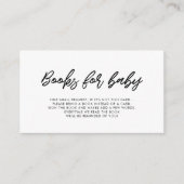 モダンタイポグラフィ赤ちゃんシャワーブックリクエストカード エンクロージャーカード (正面)