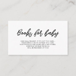 モダンタイポグラフィ赤ちゃんシャワーブックリクエストカード エンクロージャーカード
