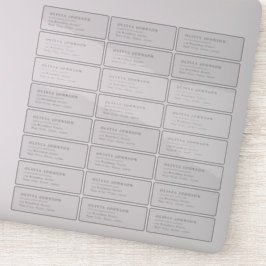 モダンタイポグラフィ透過差出人住所ラベル シール