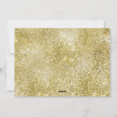 モダンタイポグラフィ金ゴールドグリッター シーズンカード (裏面)