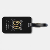 モダンタイポグラフィ金ゴールド60歳  ラゲッジタグ (裏面横)