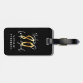 モダンタイポグラフィ金ゴールド80歳  ラゲッジタグ (裏面横)