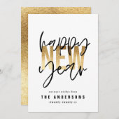 モダンタイポグラフィ金ゴールド シーズンカード (正面/裏面)