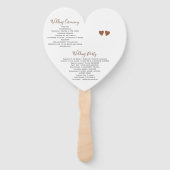 モダンタイポグラフィ銅グリッター結婚式 ハンドファン (裏面)