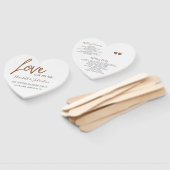 モダンタイポグラフィ銅グリッター結婚式 ハンドファン (組立なし)