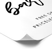 モダンタイポグラフィ開きバー結婚徴候 ポスター (角)