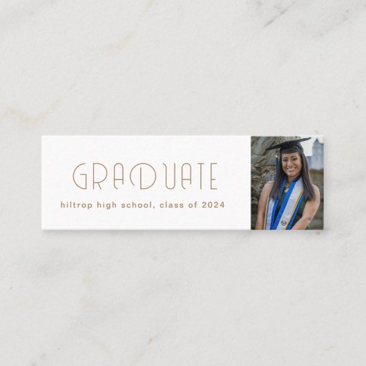 モダンタイポグラフィ院名カード スキニー名刺 (正面)