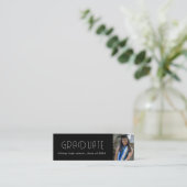 モダンタイポグラフィ院名カード スキニー名刺 (スタンド正面)