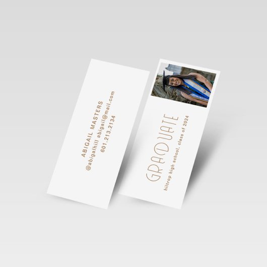 モダンタイポグラフィ院名カード スキニー名刺