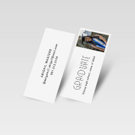 モダンタイポグラフィ院名カード スキニー名刺