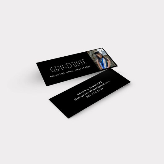 モダンタイポグラフィ院名カード スキニー名刺