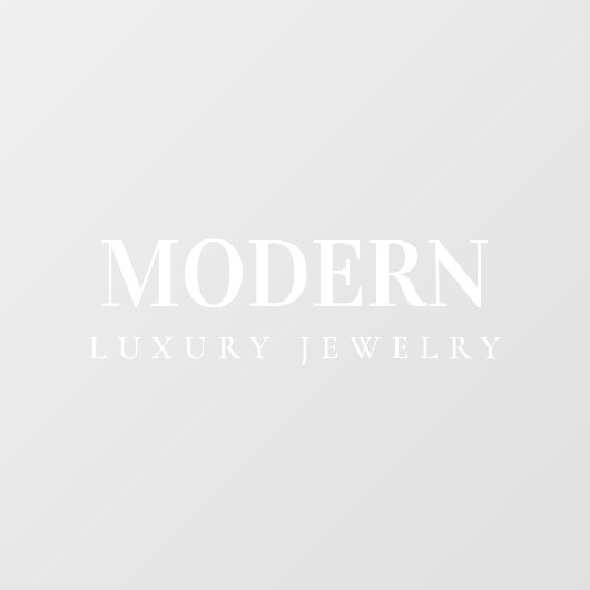 モダンタイポグラフィ高級ジュエリー事業 ウィンドウサイン (シート)