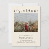 モダンタイポグラフィ2写真卒業 招待状 (裏面)