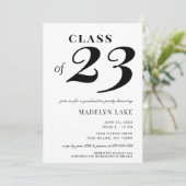 モダンタイポグラフィ2023卒業招待状 招待状 (スタンド正面)