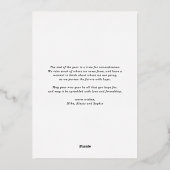 モダンタイポグラフィ2025年新年金ゴールド 箔シーズンカード (裏面)