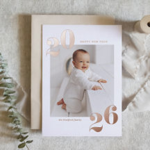 モダンタイポグラフィ2025年新年金ゴールド