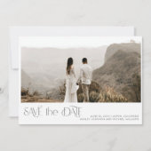 モダンタイポグラフィ3 Photo日付の保存 招待状 (正面)