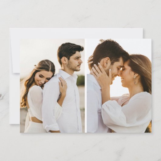 モダンタイポグラフィ3 Photo日付の保存 招待状 (裏面)