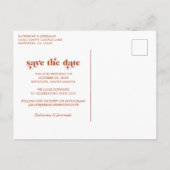 モダンタイポグラフィ3 Photo日付の保存 案内ポストカード (裏面)