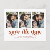 モダンタイポグラフィ3 Photo日付の保存 案内ポストカード (正面)