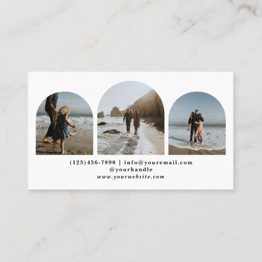 モダンタイポグラフィ3 Photo Archフォトグラファー 名刺 (裏面)