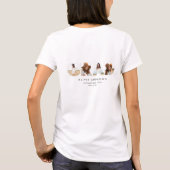 モダンタイポグラフィ4フォトアーチ卒業 Tシャツ (裏面)