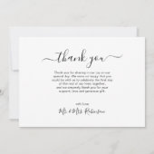モダンタイポグラフィ5フォトコラージュサンキューカード サンキューカード (裏面)