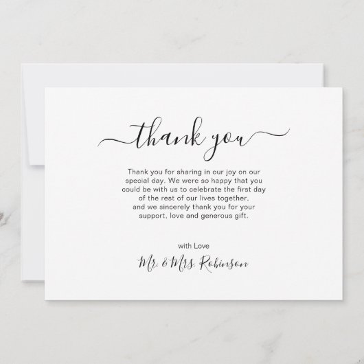 モダンタイポグラフィ5フォトコラージュサンキューカード サンキューカード (裏面)