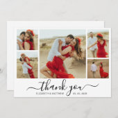 モダンタイポグラフィ5フォトコラージュサンキューカード サンキューカード (正面/裏面)