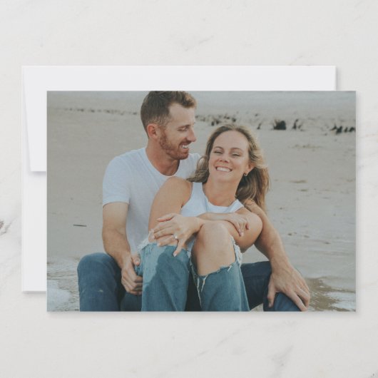 モダンタイポグラフィ5 Photo Collage結婚's セーブザデート (裏面)