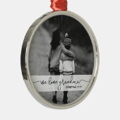 モダンタイポグラフィ |おばあちゃんが好き メタルオーナメント (右)