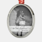 モダンタイポグラフィ |おばあちゃんが好き メタルオーナメント (左)