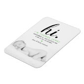 モダンタイポグラフィ「こんにちは」 写真誕生のお知らせ マグネット (左側)