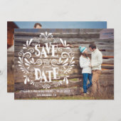 モダンタイポグラフィ | セーブザデート (正面/裏面)