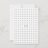 モダンタイポグラフィ&ハートウェディングRSVPカード挿入 出欠カード (裏面)