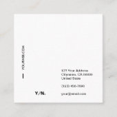 モダンタイポグラフィ ホワイトスクエア名刺 スクエア名刺 (正面)