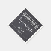 モダンタイポグラフィ、ヴィンテージシャルボ結婚ード スタンダードカクテルナプキン (角)