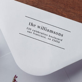 モダンタイポグラフィ |名前をカスタムすると差出人住所 セルフインキングスタンプ