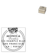 モダンタイポグラフィ |多肉性差出人住所 ラバースタンプ (押印)