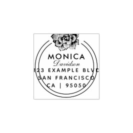 モダンタイポグラフィ |多肉性差出人住所 ラバースタンプ