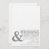 モダンタイポグラフィ 招待状 (正面/裏面)