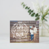 モダンタイポグラフィ |日付はがきを保存 案内ポストカード (スタンド正面)