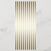 モダンタイポグラフィ |白と金ゴールドの結婚式 プログラム (裏面)