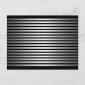 モダンタイポグラフィ | 黒と銀の日付を保存 案内ポストカード (裏面)