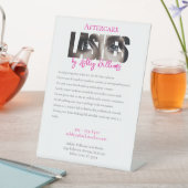 モダンタイポグラフィ「LASHES by」アフターケア 台座サイン (インサイチュ)